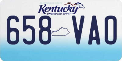 KY license plate 658VAO