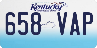 KY license plate 658VAP