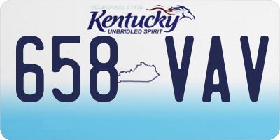 KY license plate 658VAV