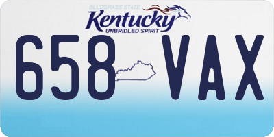 KY license plate 658VAX