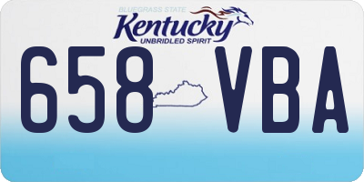 KY license plate 658VBA