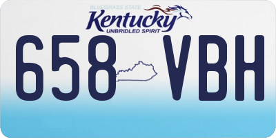 KY license plate 658VBH