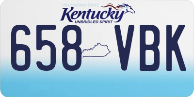 KY license plate 658VBK