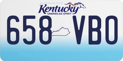 KY license plate 658VBO