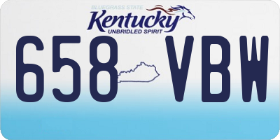 KY license plate 658VBW