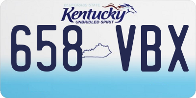 KY license plate 658VBX
