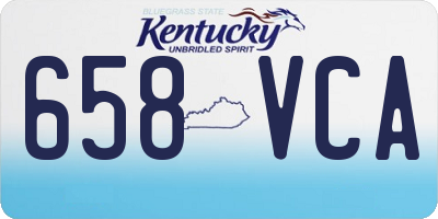 KY license plate 658VCA