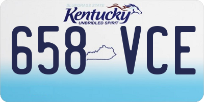KY license plate 658VCE