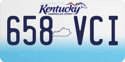 KY license plate 658VCI