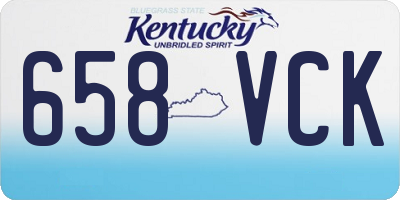 KY license plate 658VCK