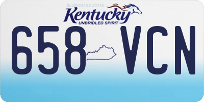 KY license plate 658VCN