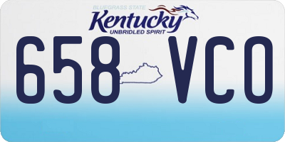 KY license plate 658VCO