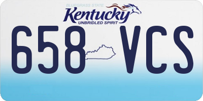 KY license plate 658VCS