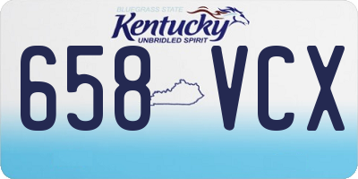 KY license plate 658VCX