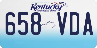 KY license plate 658VDA