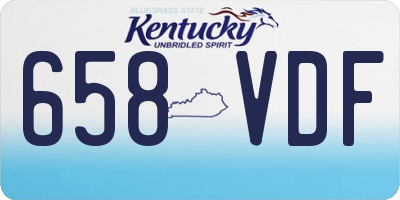 KY license plate 658VDF