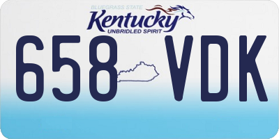 KY license plate 658VDK