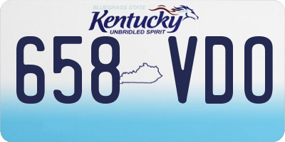 KY license plate 658VDO