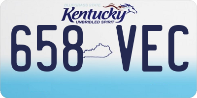 KY license plate 658VEC