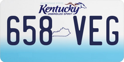 KY license plate 658VEG