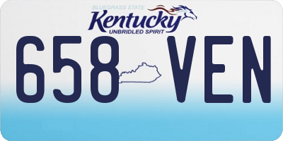 KY license plate 658VEN