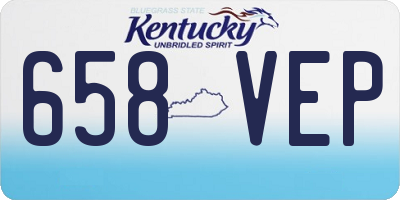 KY license plate 658VEP