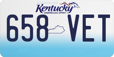 KY license plate 658VET