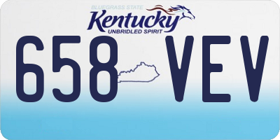 KY license plate 658VEV