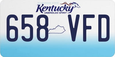KY license plate 658VFD