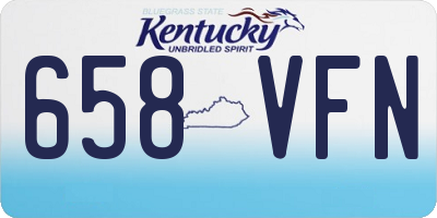 KY license plate 658VFN