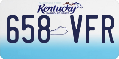 KY license plate 658VFR