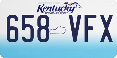 KY license plate 658VFX