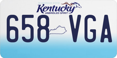 KY license plate 658VGA