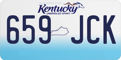 KY license plate 659JCK