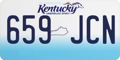 KY license plate 659JCN