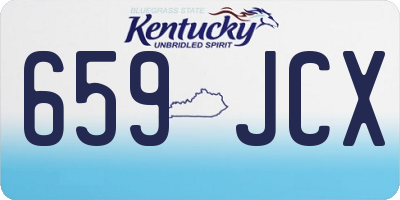 KY license plate 659JCX