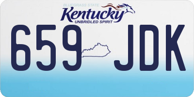 KY license plate 659JDK