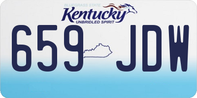 KY license plate 659JDW