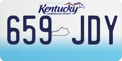 KY license plate 659JDY