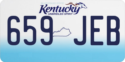KY license plate 659JEB