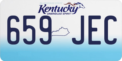 KY license plate 659JEC