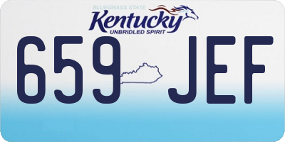 KY license plate 659JEF