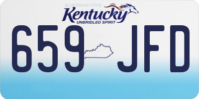 KY license plate 659JFD