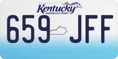 KY license plate 659JFF