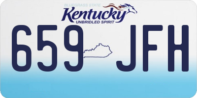 KY license plate 659JFH