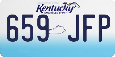 KY license plate 659JFP