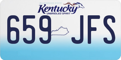 KY license plate 659JFS