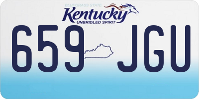 KY license plate 659JGU