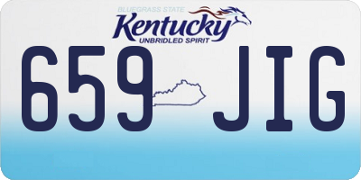KY license plate 659JIG