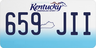 KY license plate 659JII